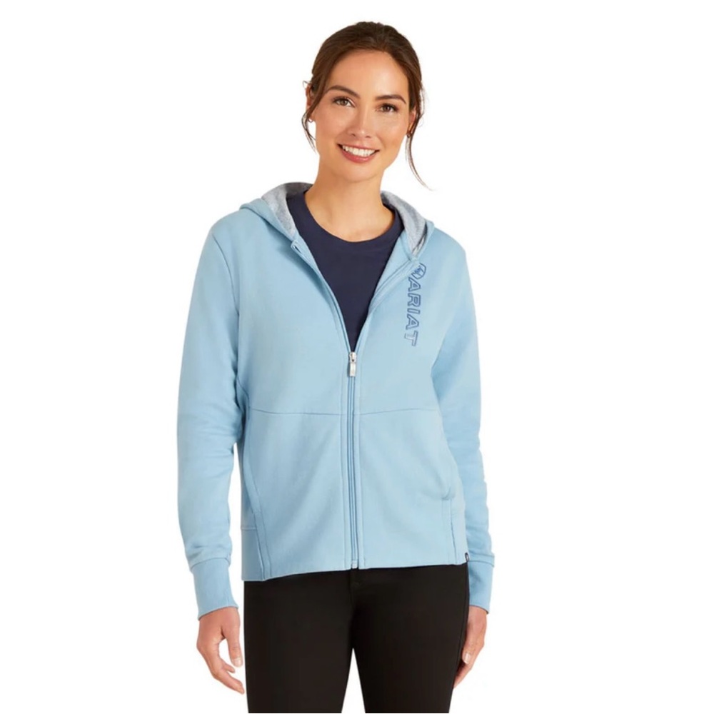 Ariat Womens Sky Blue Hooded Jacket sz XS